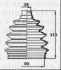 BORG & BECK BCB6149 Bellow, driveshaft